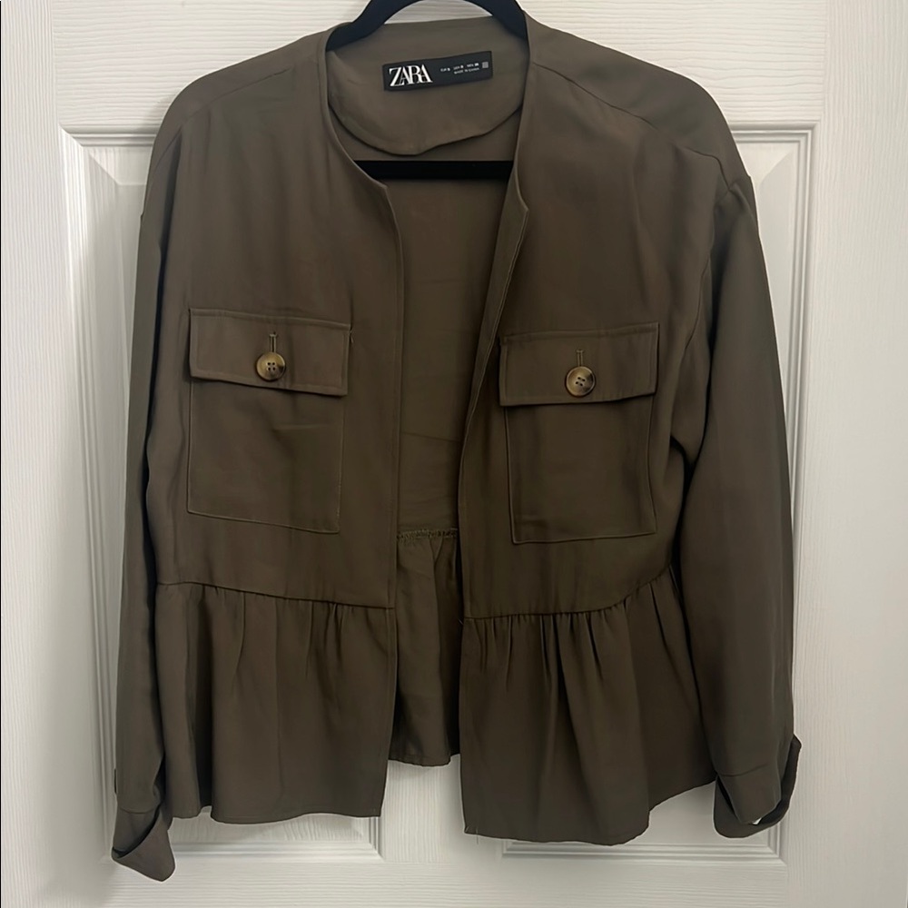 Zara Women's Khaki Utility Jacket